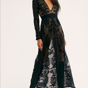 For Love and Lemons Temecula maxi Dress in Black - like new.